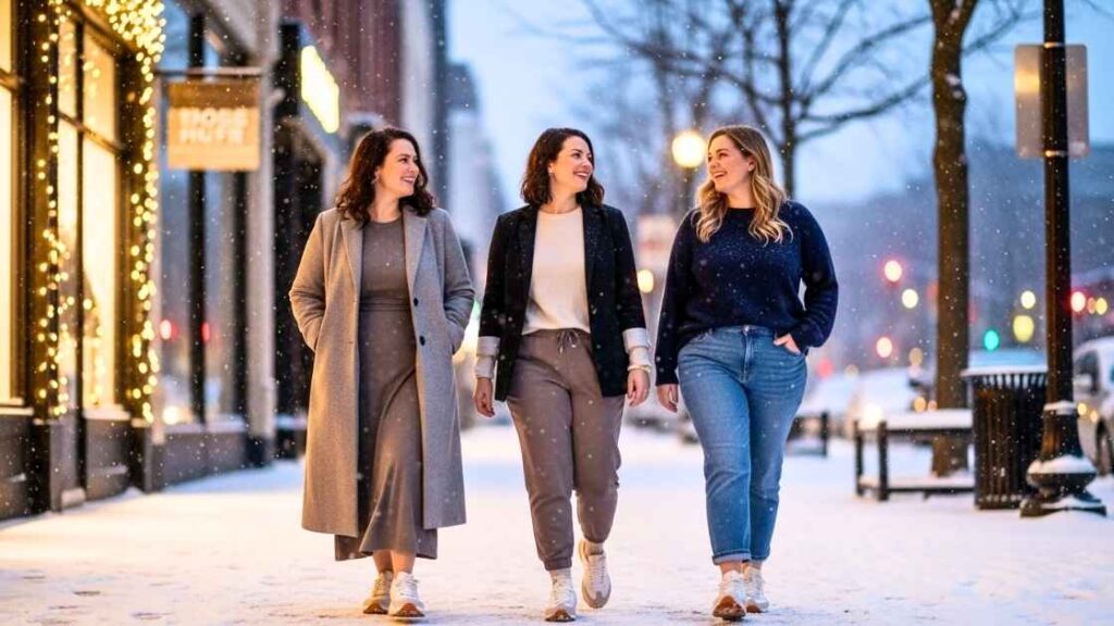 15 Plus Size Winter Outfits with Sneakers